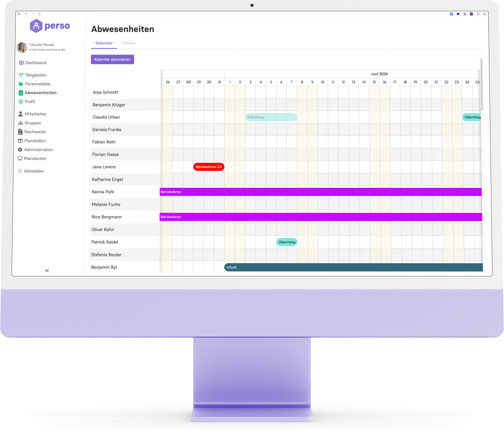 Mockup von perso